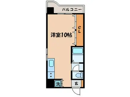 キャスティール五島町(ワンルーム/11階)の間取り写真