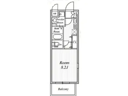 シエールグラン大森西(1K/4階)の間取り写真