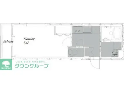 ログライフ上用賀(1K/2階)の間取り写真