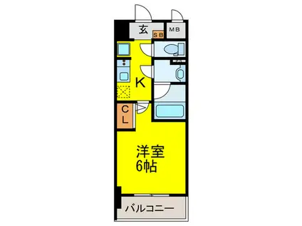 トーシン文の里(1K/5階)の間取り写真