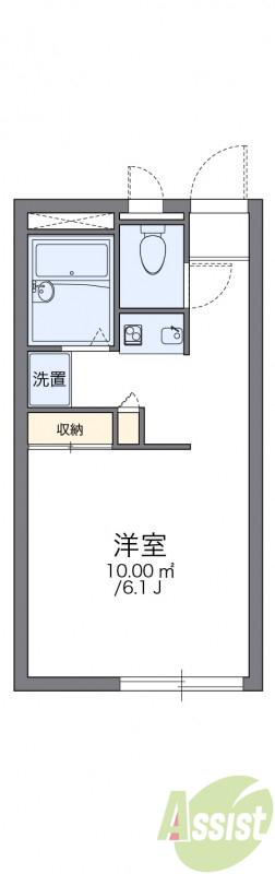 レオパレス豊中南(1K/1階)の間取り写真