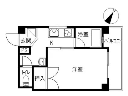 BIANCO(1K/2階)の間取り写真