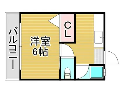 アーバンエステート(1K/2階)の間取り写真