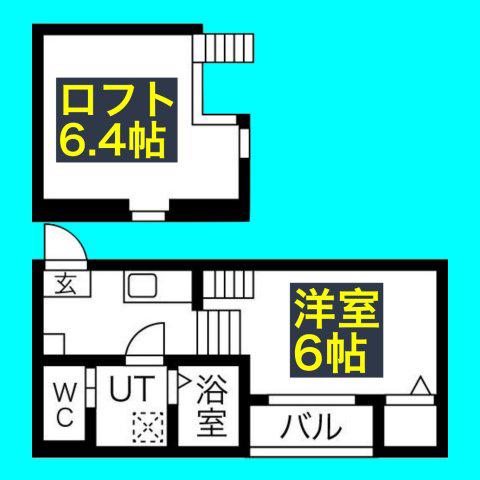 MONO PARKS 東大曽根(1K/1階)の間取り写真