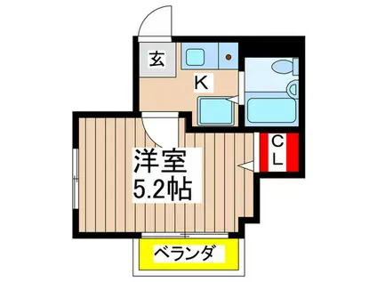 プレステージ七番館(1K/1階)の間取り写真