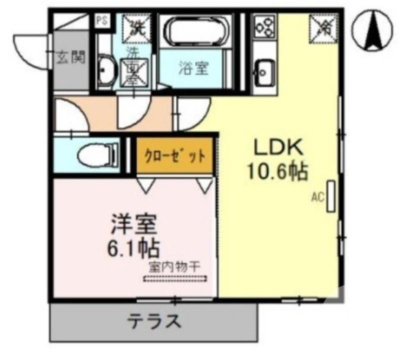 シエロ ベラーノ(1LDK/3階)の間取り写真
