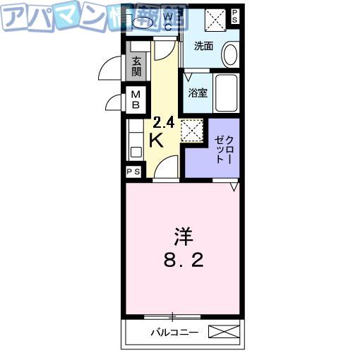 ミニヨンハウス(1K/1階)の間取り写真