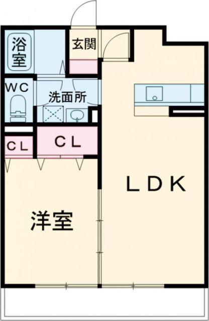 アルコバレーノ潤和(1LDK/1階)の間取り写真