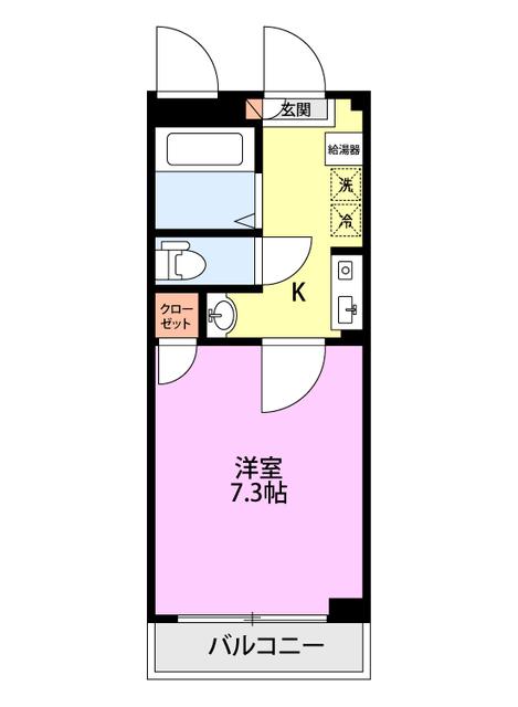 LILY-BE出来島(1K/3階)の間取り写真
