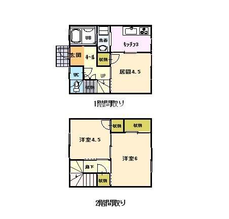 さつきアパート(3K/1階)の間取り写真