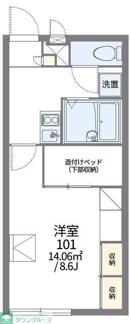 レオパレスノミヤマ(1K/1階)の間取り写真