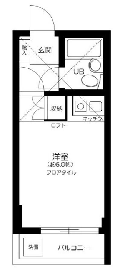 サンフレンズ経堂(ワンルーム/2階)の間取り写真