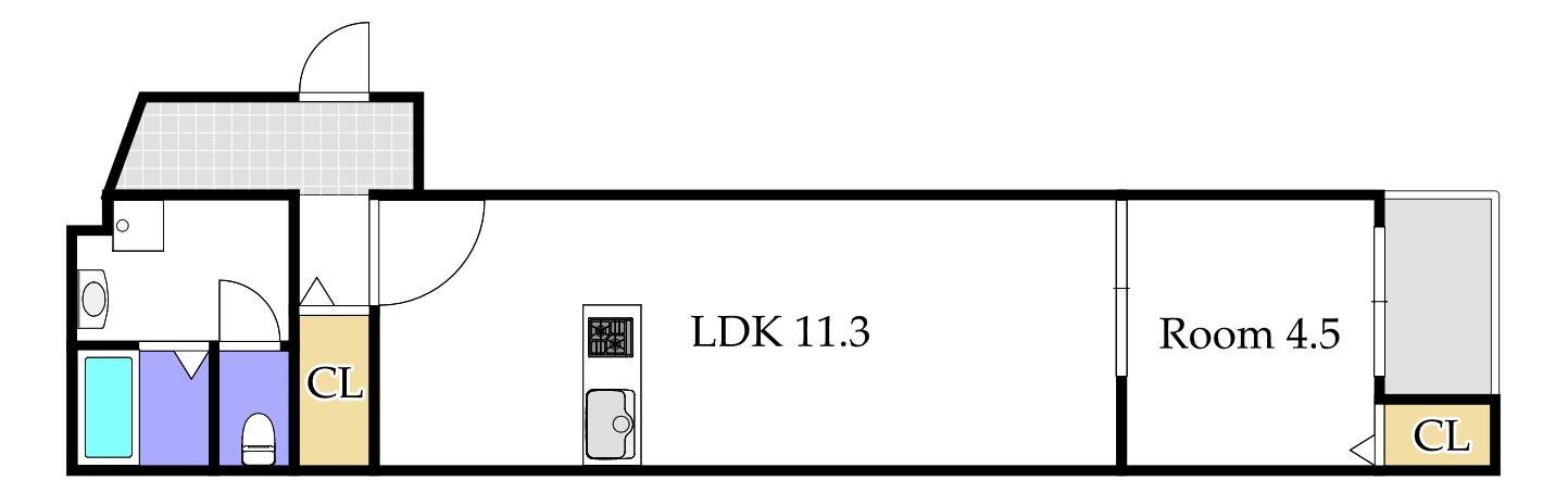セゾーラ(1LDK/3階)の間取り写真