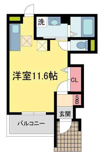 サニーデイズII(ワンルーム/1階)の間取り写真