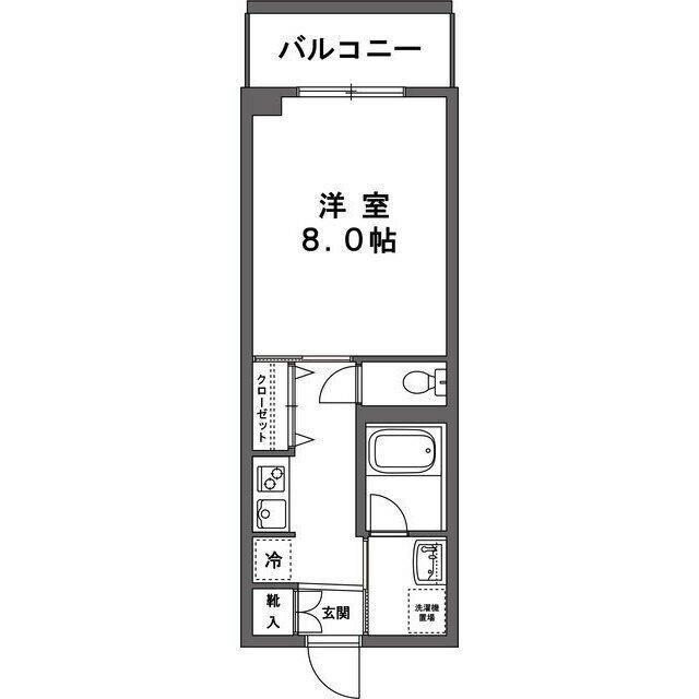 テーラードコート(1K/5階)の間取り写真