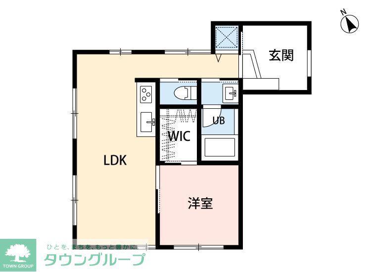 トレフル日野(1LDK/1階)の間取り写真