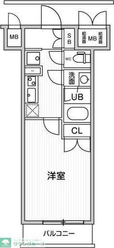 LUNIQ高島平(1K/2階)の間取り写真