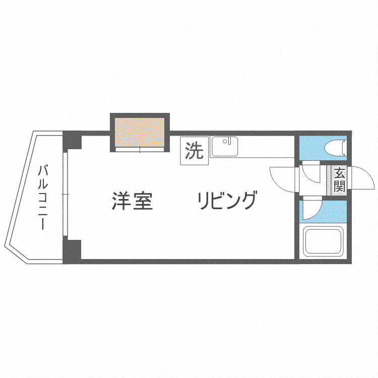円山ハイム(1DK/4階)の間取り写真