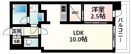 セレニテ西中島アリア弐番館(1LDK/11階)の間取り写真
