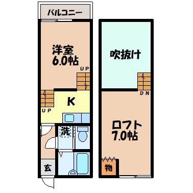 サンフラワー千歳(1K/1階)の間取り写真