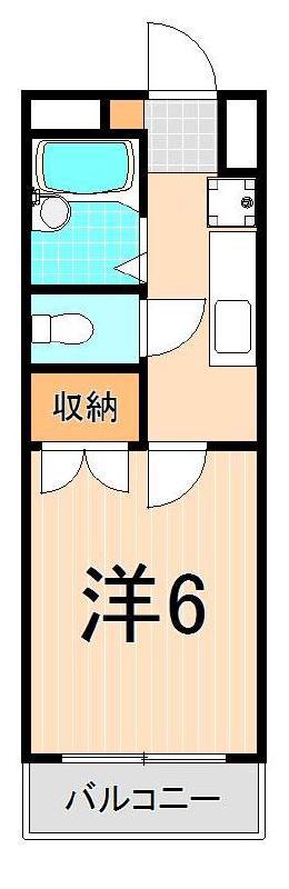 ラ・フォンテ(1K/1階)の間取り写真