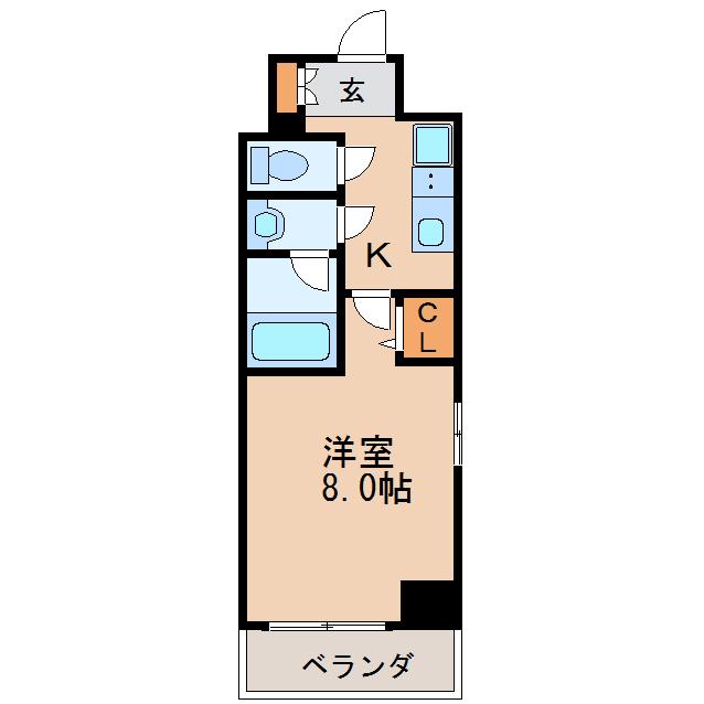 BPRレジデンス丸の内(1K/11階)の間取り写真