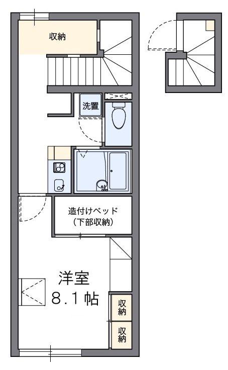 レオパレス高尾ヒルズ(1K/2階)の間取り写真