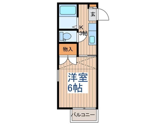 コーポ213(1K/1階)の間取り写真