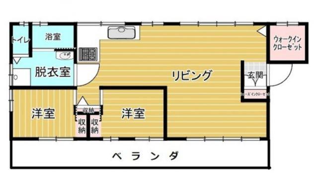 比嘉アパート(2LDK/3階)の間取り写真