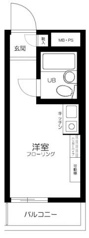 トップ高輪台(ワンルーム/2階)の間取り写真