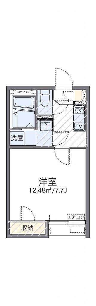 レオネクストSKY(1K/1階)の間取り写真