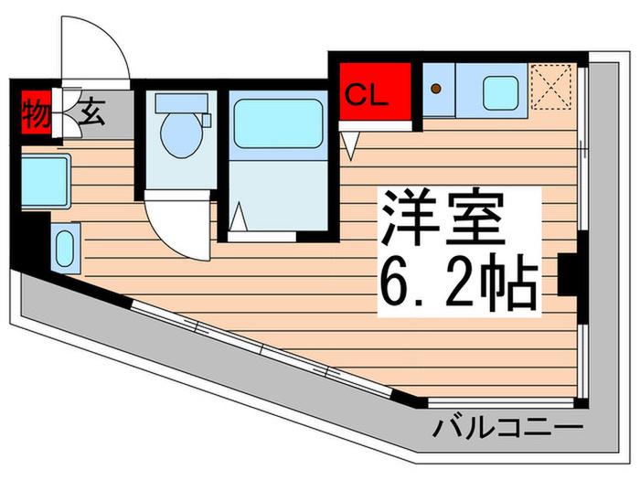 グラン柴又(ワンルーム/2階)の間取り写真