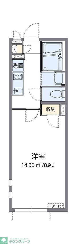 クレイノスペランツァ(1K/2階)の間取り写真
