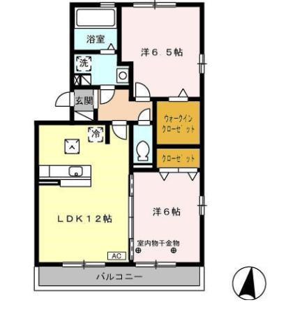 パストラーレ(2LDK/1階)の間取り写真
