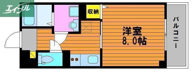 ARIOSO(1K/5階)の間取り写真