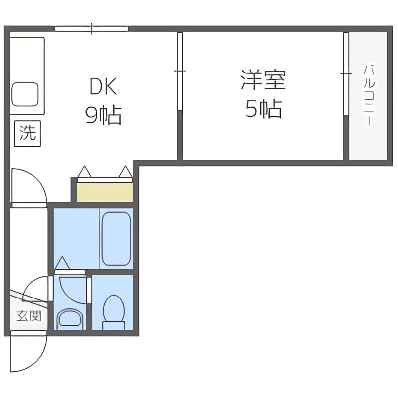 AMSサウスコート(1LDK/3階)の間取り写真