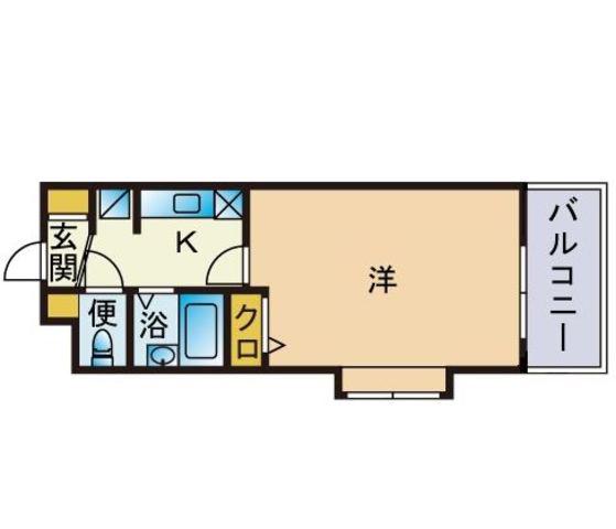 アクタス博多駅前Ⅱ(1K/12階)の間取り写真