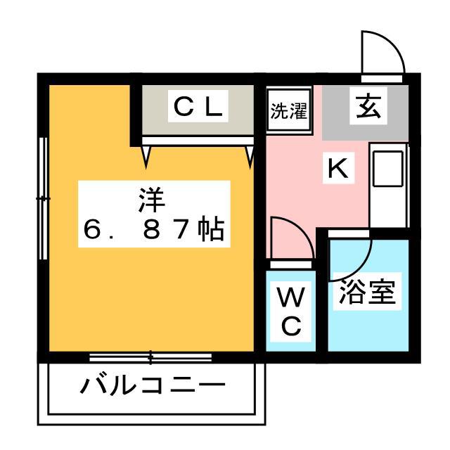 リリーフ美野島(1K/1階)の間取り写真