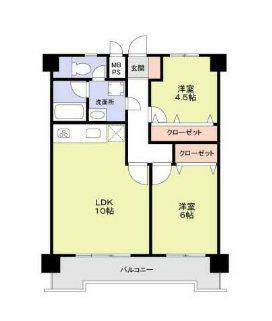 スミノ藤沢(2LDK/7階)の間取り写真