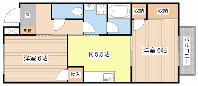 サープラス池田I(2K/1階)の間取り写真