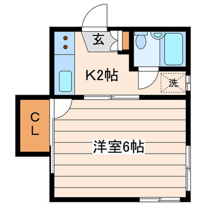 CORPO TOKI(1K/1階)の間取り写真