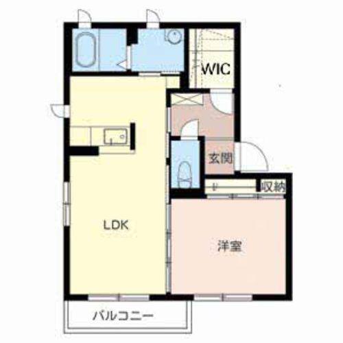 マーブルスカイII(1LDK/2階)の間取り写真