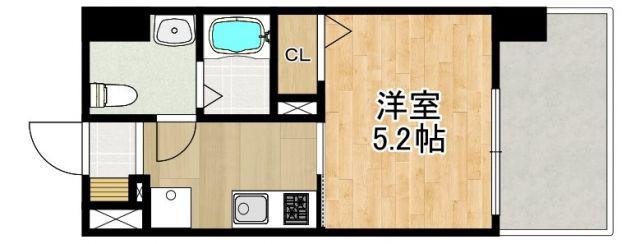 MODERN PALAZZO諫早駅前(1K/8階)の間取り写真