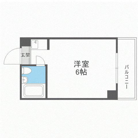 ラレジデンス今里(ワンルーム/4階)の間取り写真