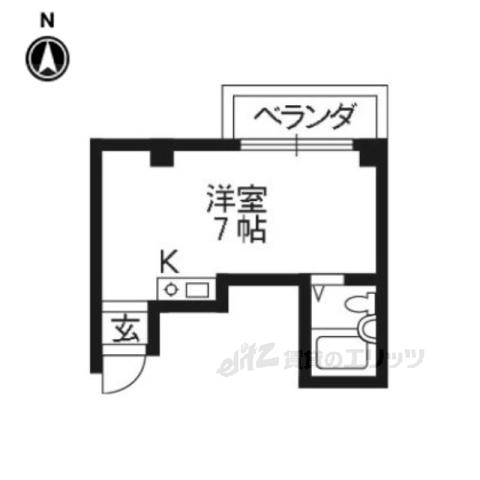 コーポ東代(ワンルーム/3階)の間取り写真