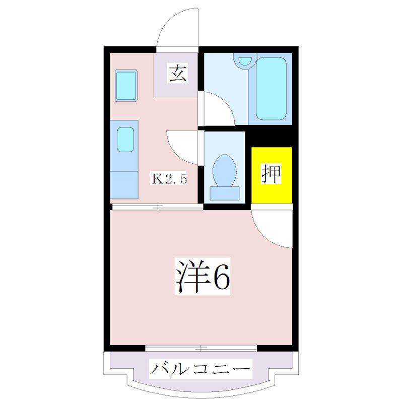 エスペール21鴨池(1K/3階)の間取り写真