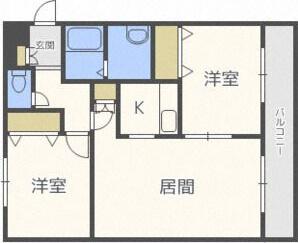 ラフェスタパークサイド(2LDK/2階)の間取り写真
