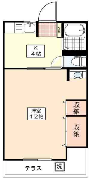 高田マンション(1K/1階)の間取り写真