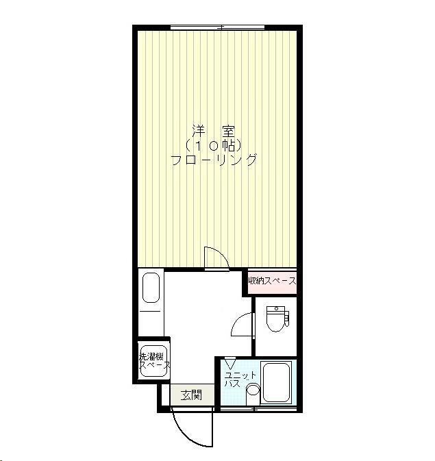 ショーケー上杉一号館(1K/2階)の間取り写真