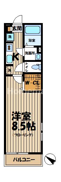 リブリ・楓(1K/2階)の間取り写真